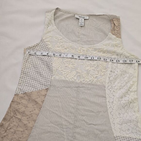 Style & Co. Asymmetrical Cream Tank Top size 10P - Picture 4 of 6